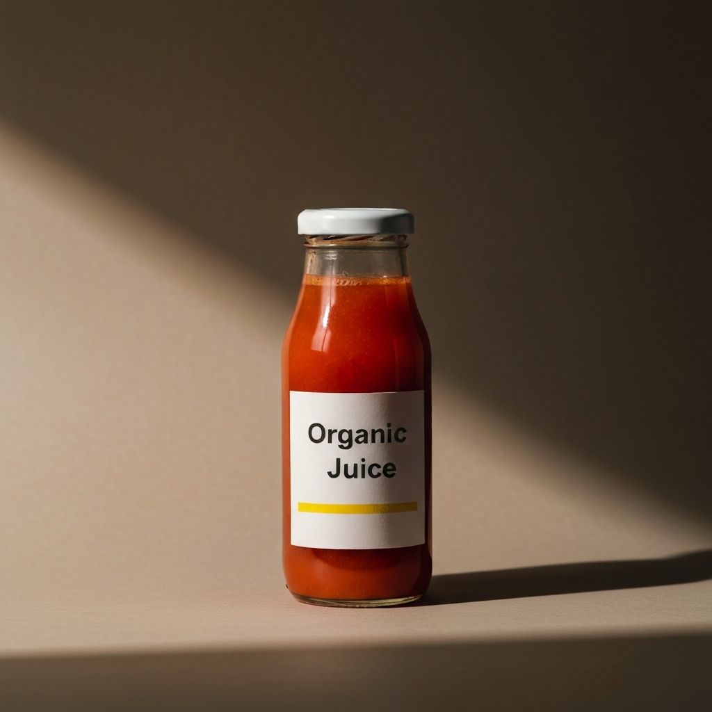 Premium organic juice bottle