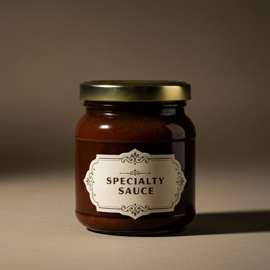 Premium specialty sauce jar